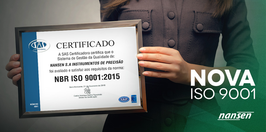 Nansen recebe recertificação ISO9001